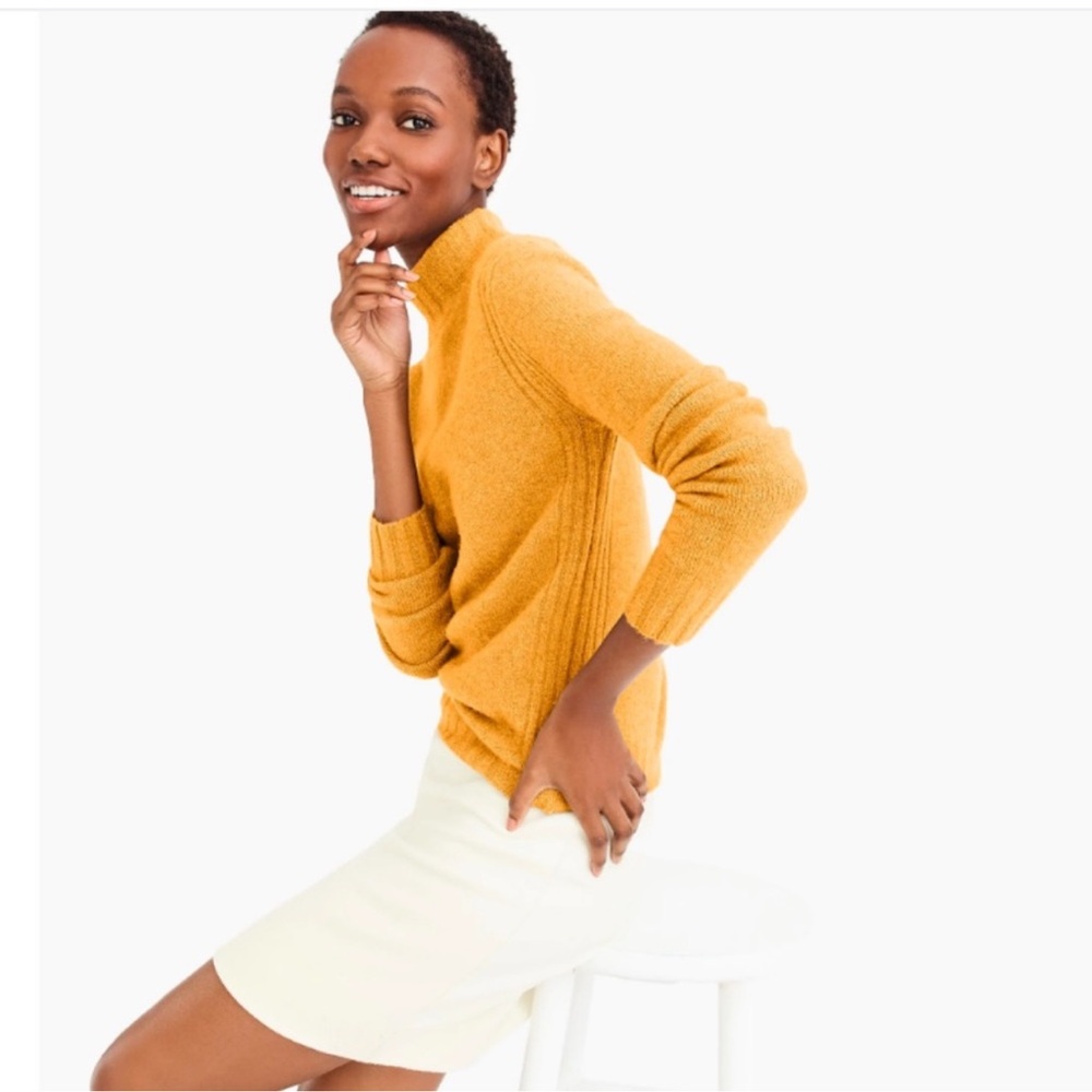 J. Crew Mockneck Sweater in Supersoft Yarn Size L